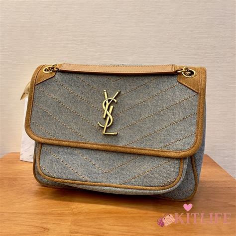 ysl denim niki|ysl niki bag suede.